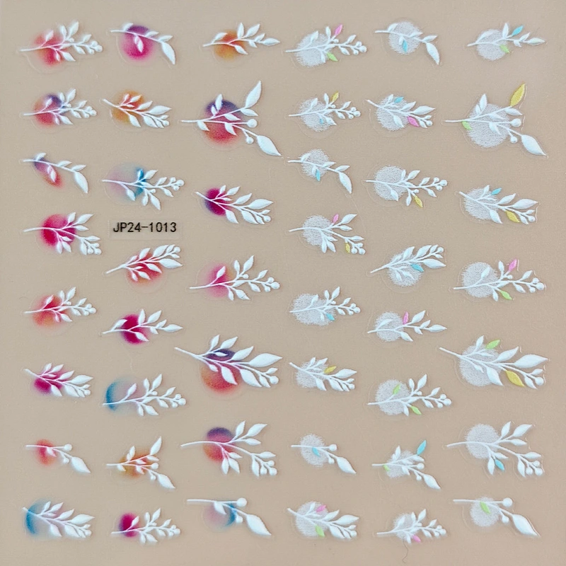 5D Butterfly Leaf Nail Stickers